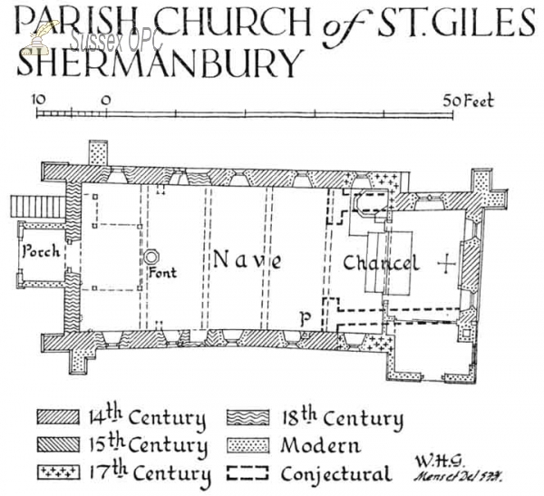 Shermanbury - St Giles Church (Plan)